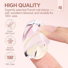 UNA GELLA kit held in hand to show compact size and travel-friendly benefit