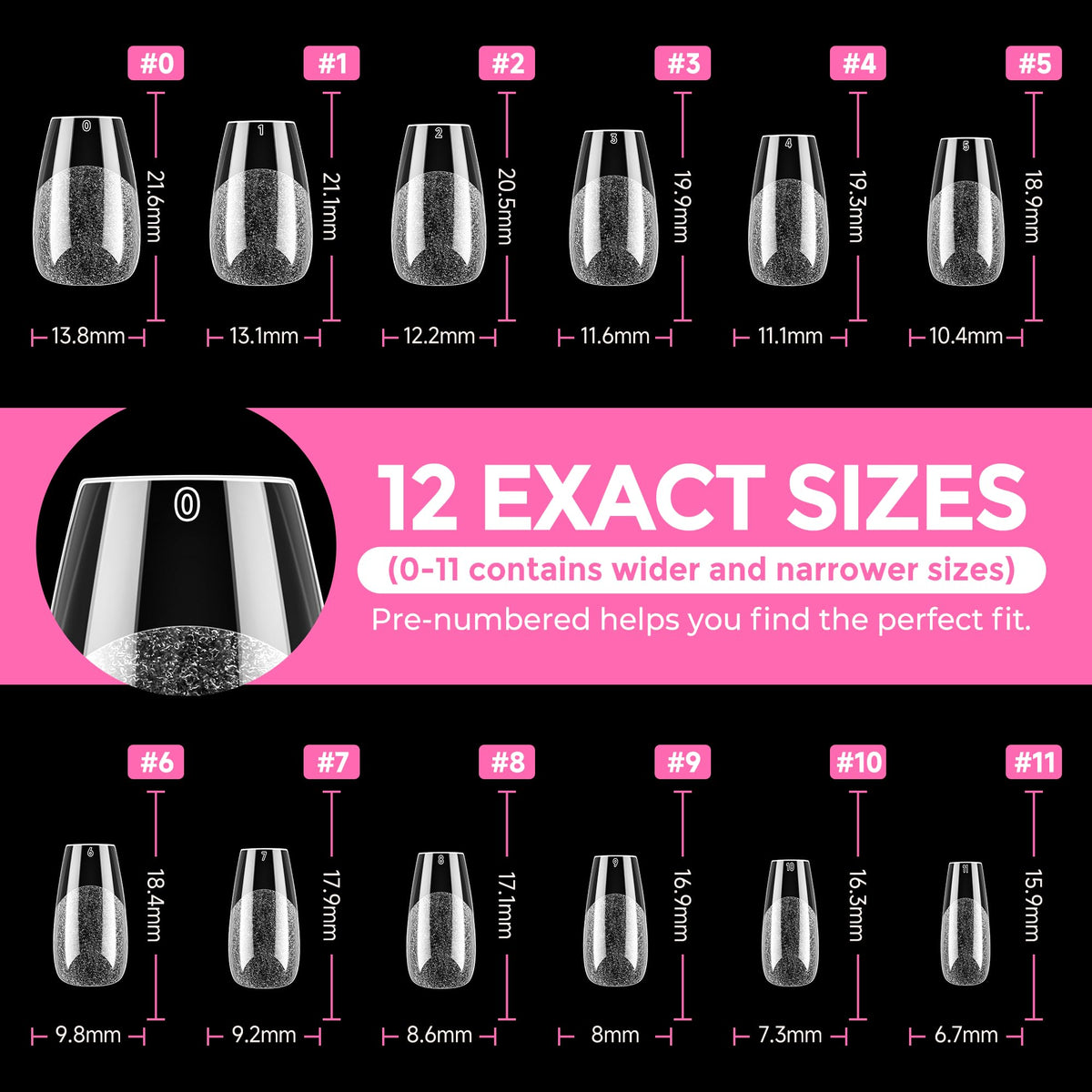 UNA GELLA scale comparison on hand showing short coffin length
