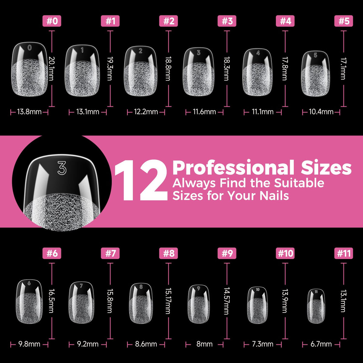 UNA GELLA tip next to finger to show scale and natural fit for sizing accuracy benefit