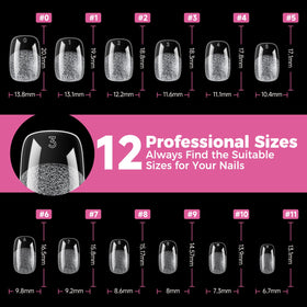 UNA GELLA tip next to finger to show scale and natural fit for sizing accuracy benefit