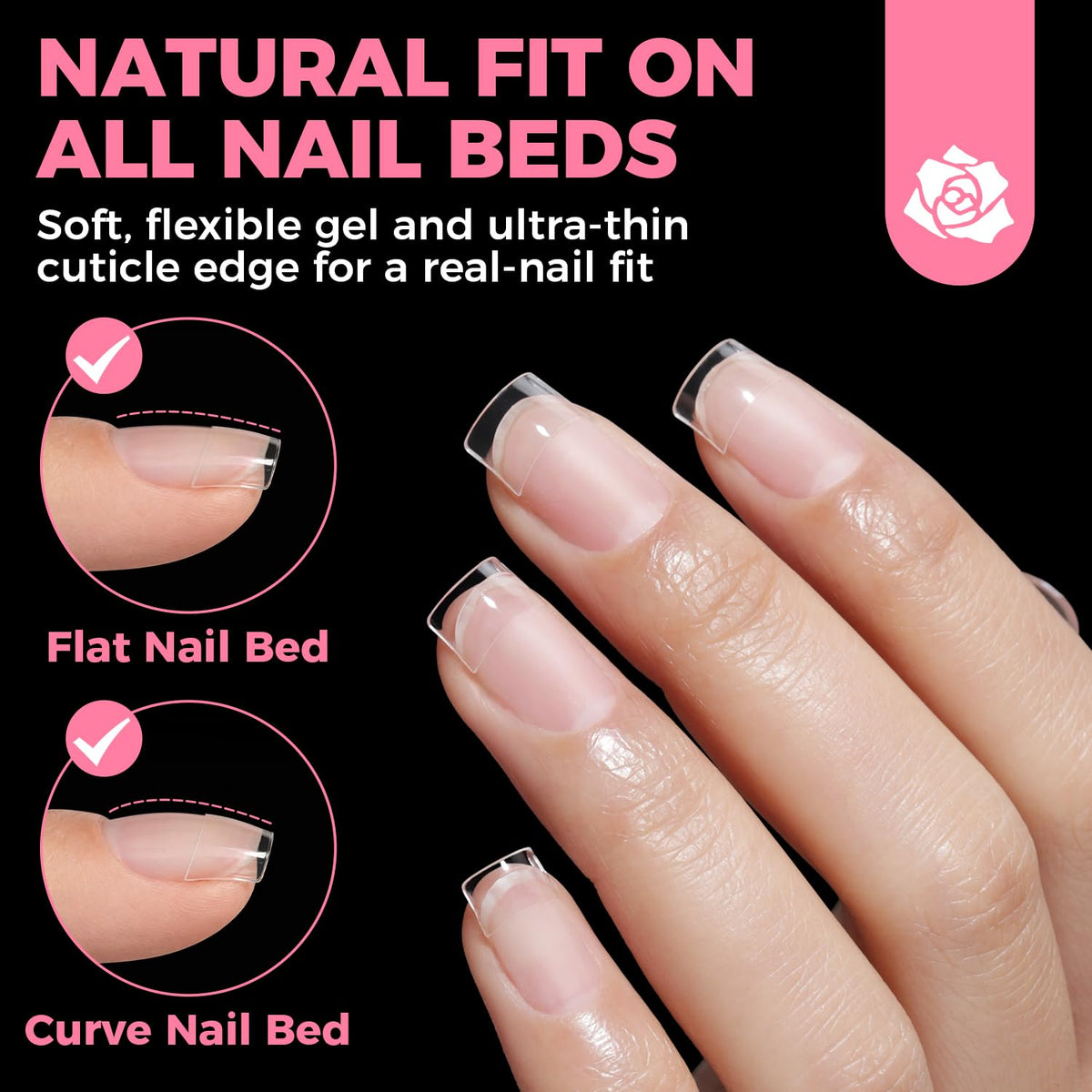 UNA GELLA side view showing half-cover profile for gentle fit