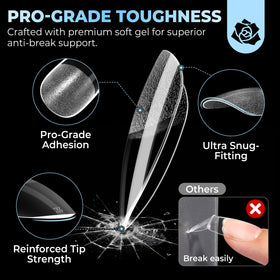 UNA GELLA side profile showing thicker front edge for impact resistance
