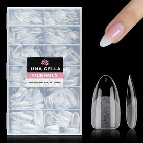 UNA GELLA size chart with tips placed on ruler to compare scale and choose correct size