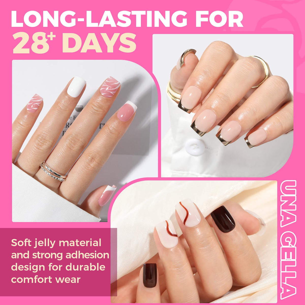 UNA GELLA numbered sizes chart for fast size selection benefit