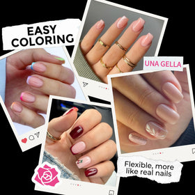 UNA GELLA labeled tip sizes visible for easy selection and fitting
