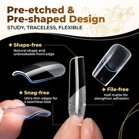 UNA GELLA visible size labels on tips for quick selection and accurate fit