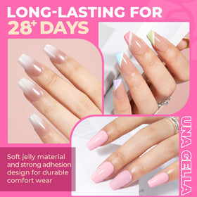 UNA GELLA labeled tip sizes visible on edges for quick selection and accurate fit