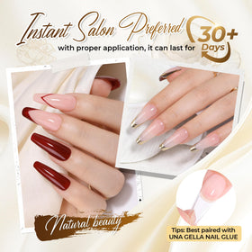 UNA GELLA numbered size labels on tips for fast selection and accurate fit