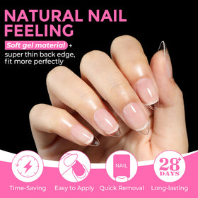 UNA GELLA stamped size labels on tips for quick selection and accurate fit