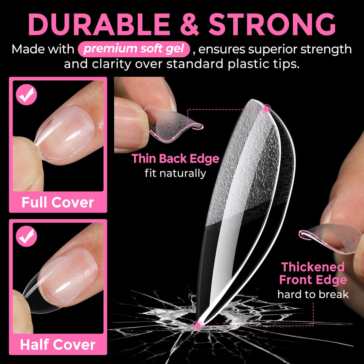 UNA GELLA numbered tips top view making size selection faster and organized benefit