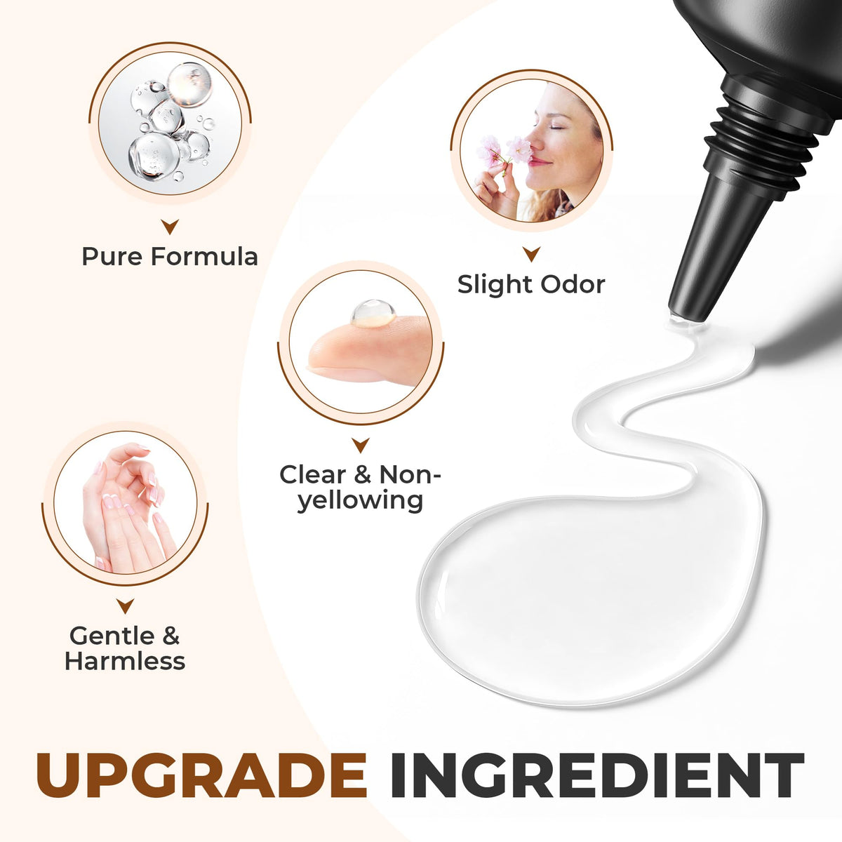 UNA GELLA tube beside coin showing 10ml scale for travel-friendly size