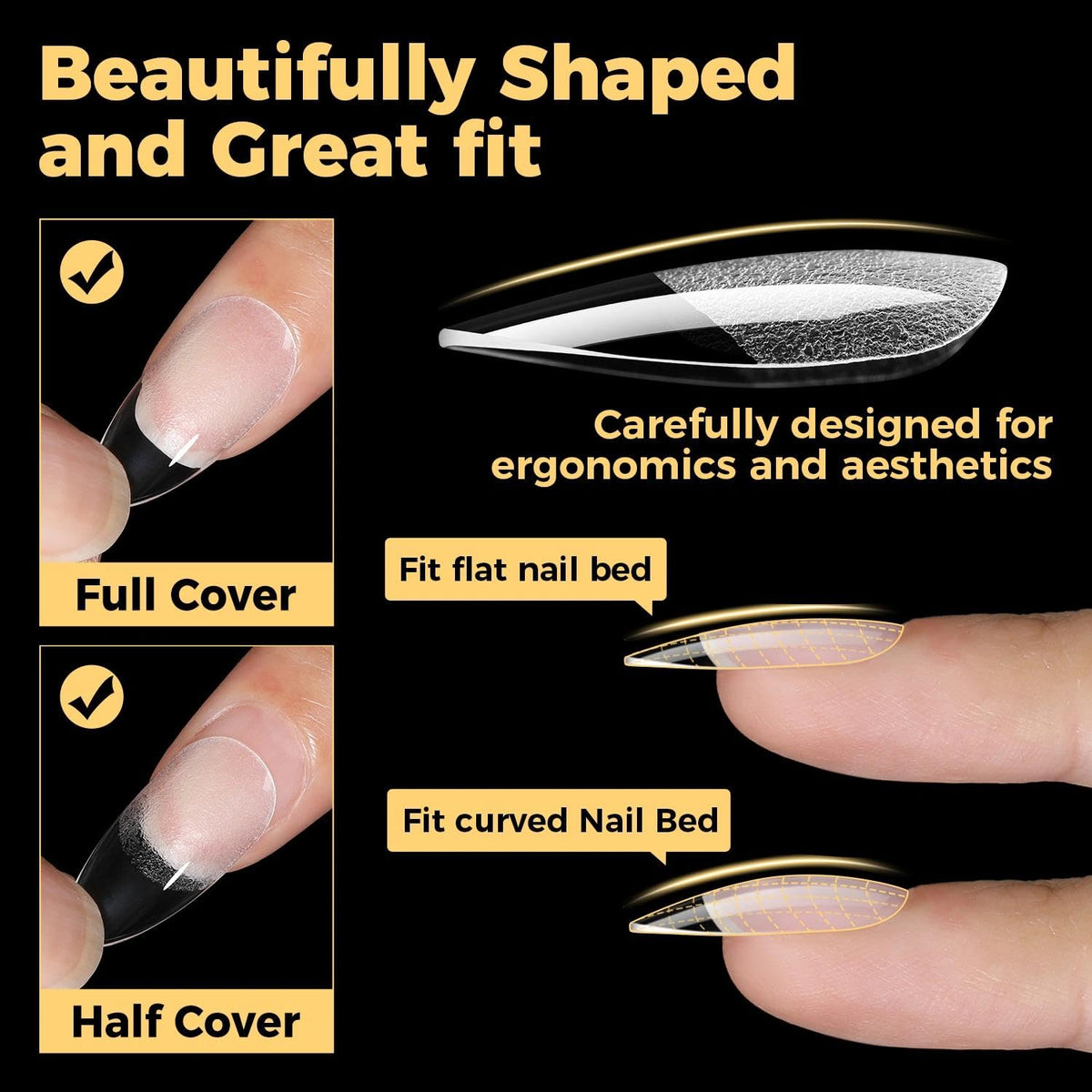 UNA GELLA display of 12 sizes, clear organization to find perfect fit