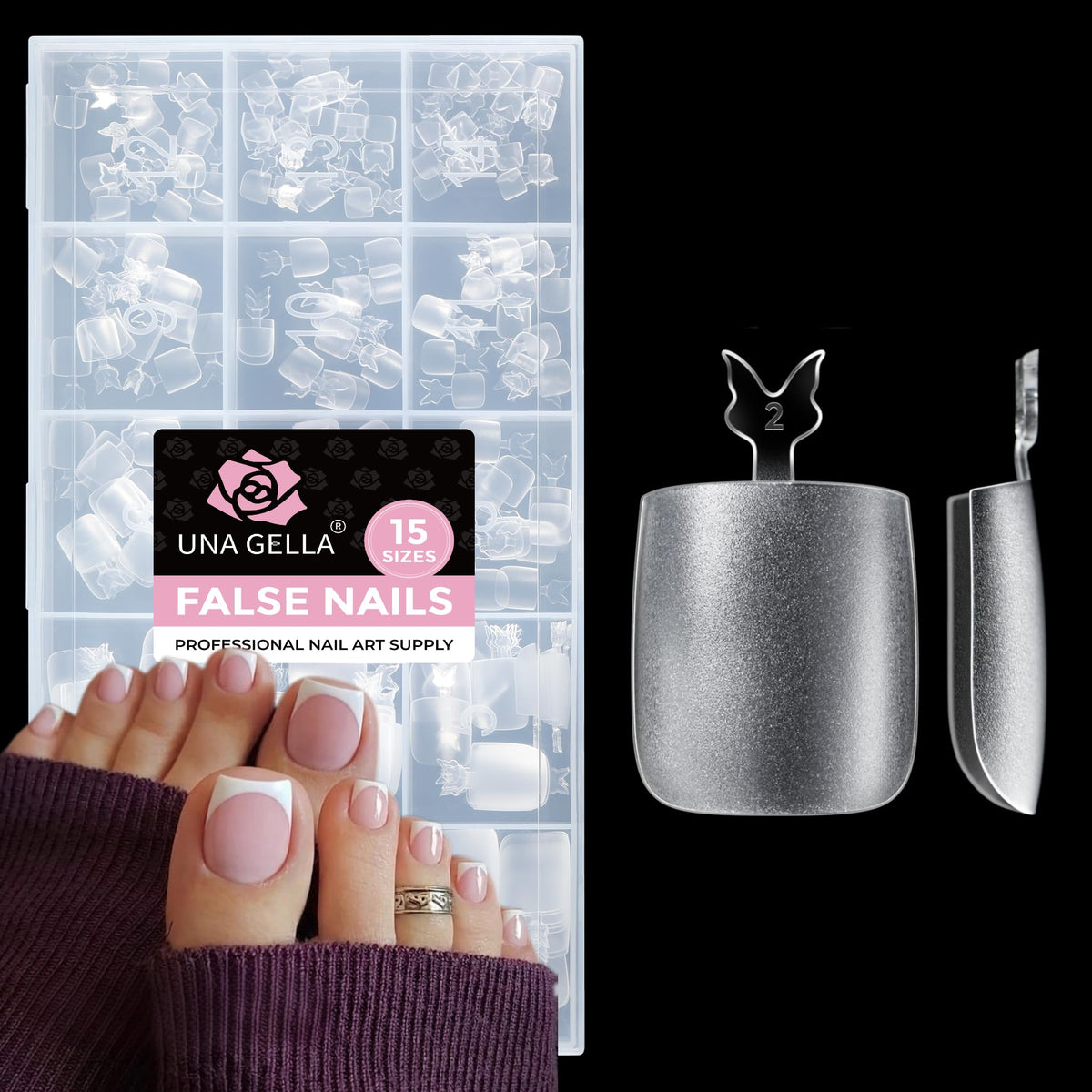 UNA GELLA front packaging showing full 216-piece kit benefit of variety