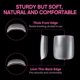 UNA GELLA tips applied for a polished pedicure demonstrating instant results