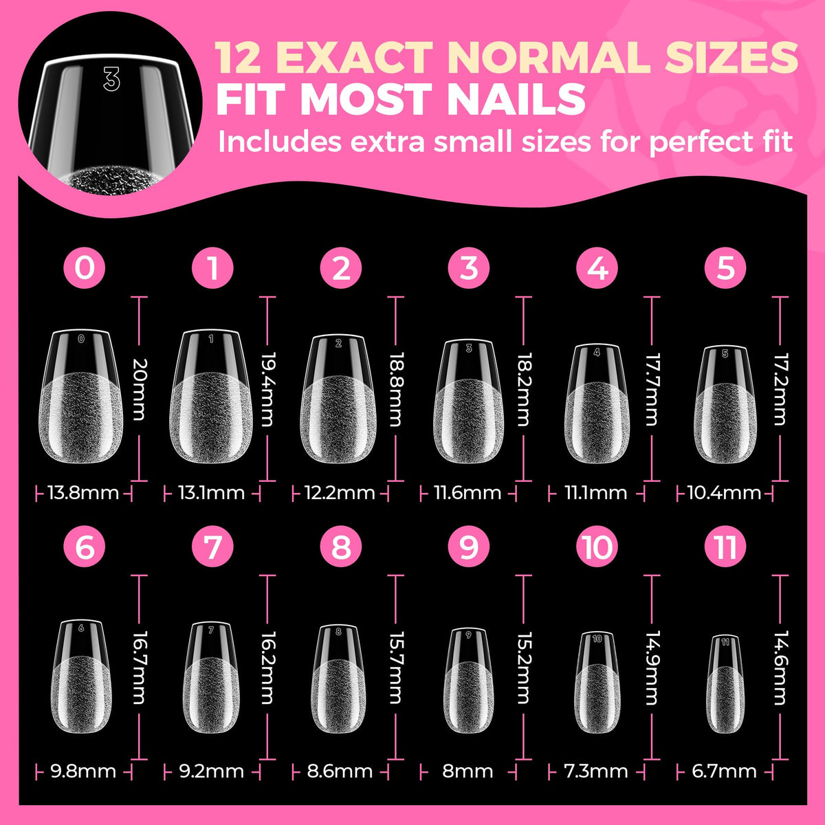 UNA GELLA storage box open with organized tips to keep sizes sorted and accessible