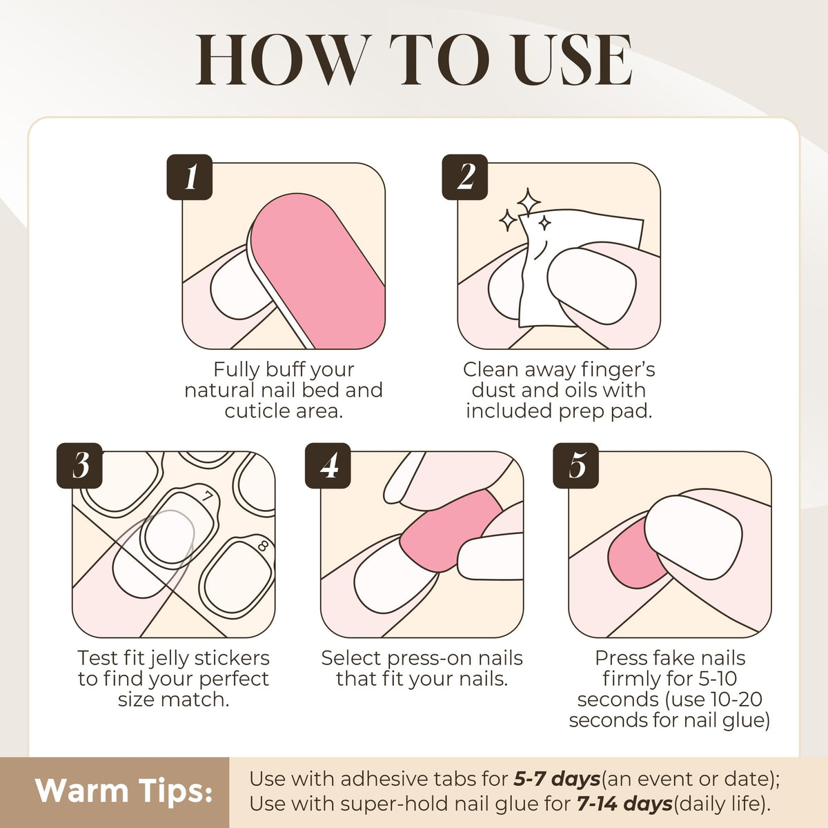 UNA GELLA storage box with reusable nails organized for repeat wear