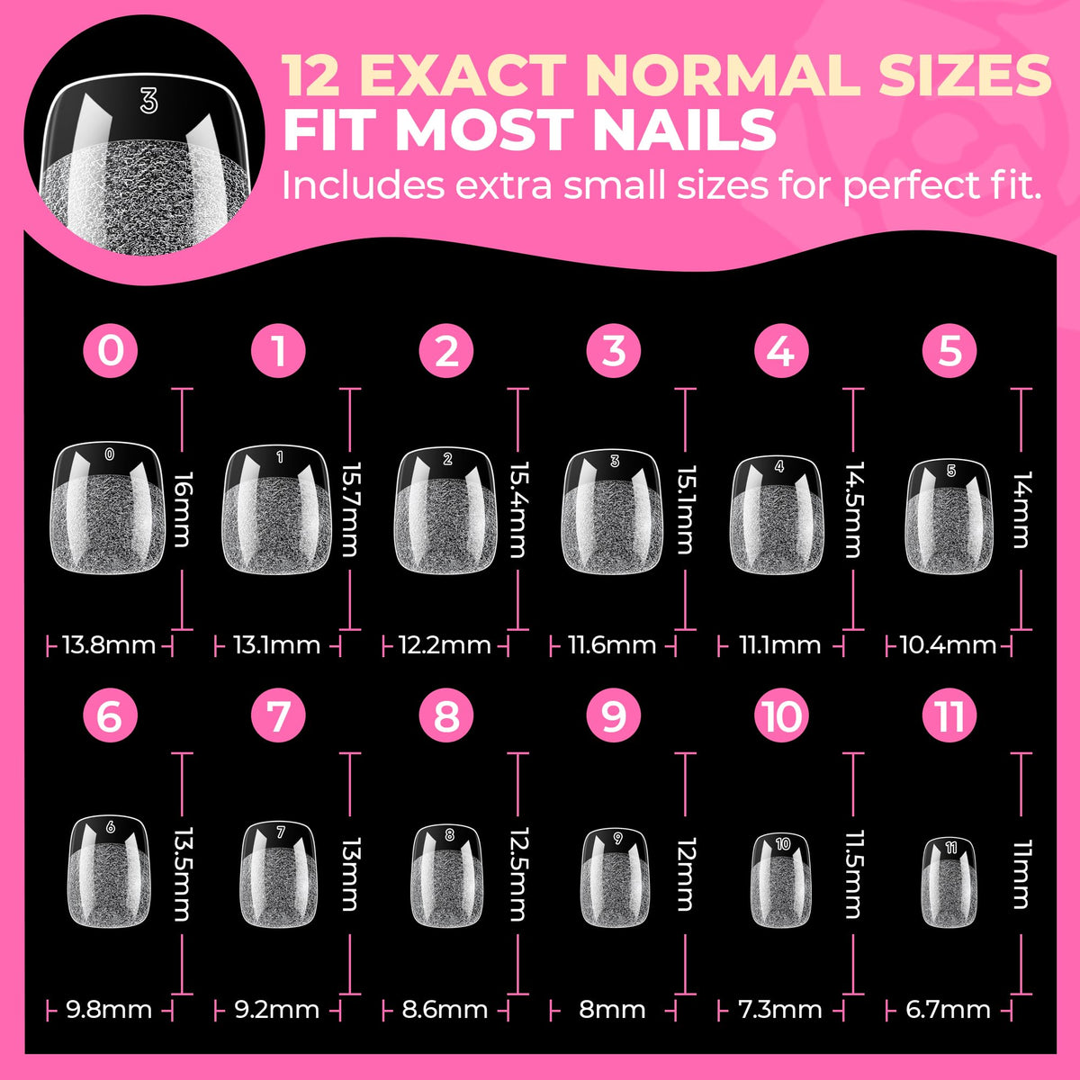 UNA GELLA organized storage tray holding multiple nail tip rows