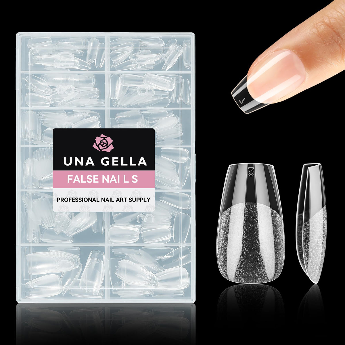 UNA GELLA finished short coffin manicure lifestyle image for style inspiration