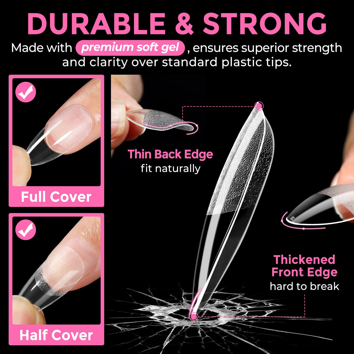 UNA GELLA texture detail of gel material for flexible, crease-resistant benefit
