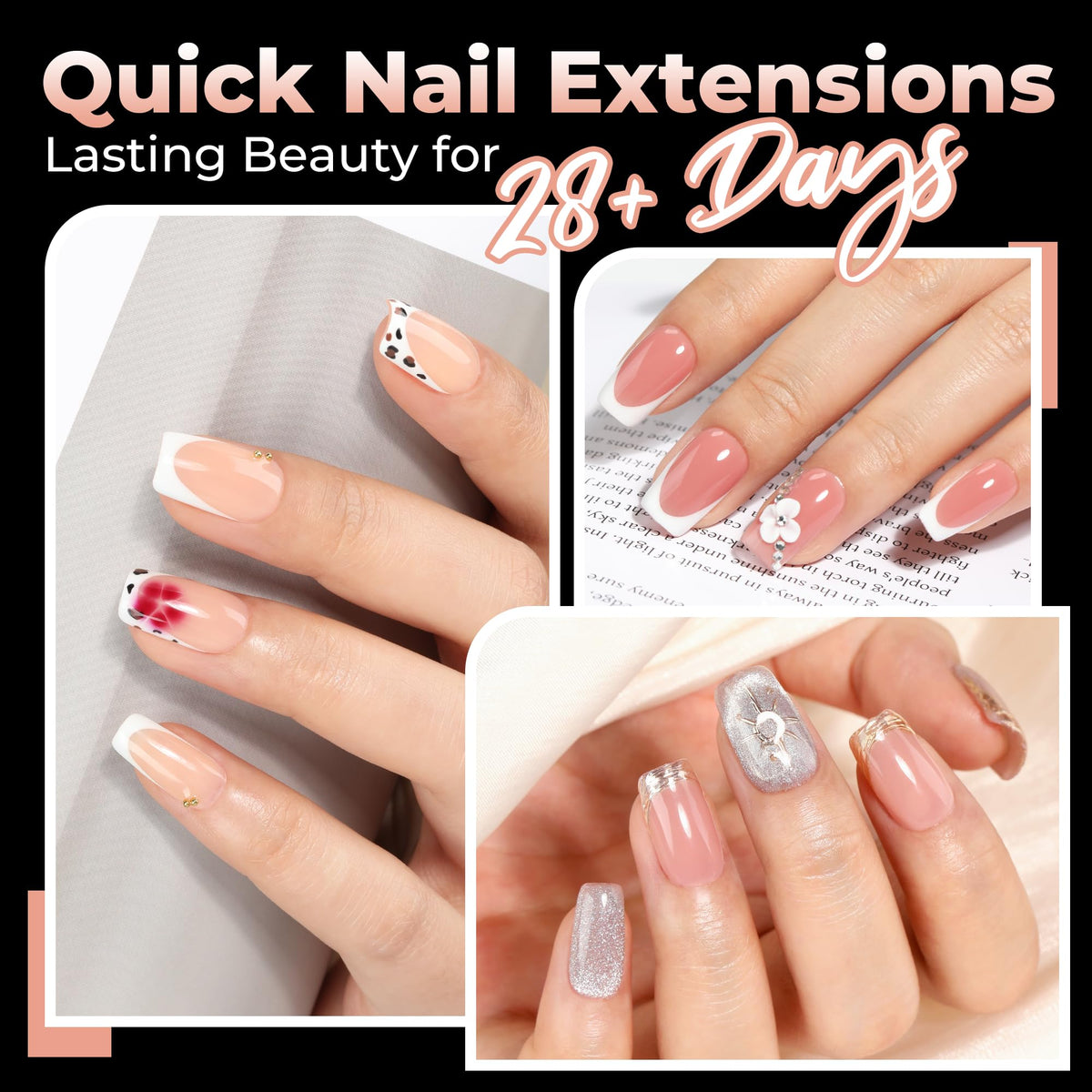 UNA GELLA close-up of inner matte texture improving glue adhesion and durability