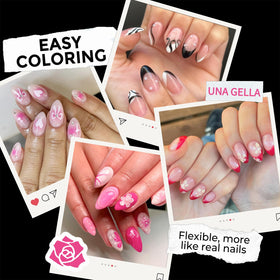 UNA GELLA texture detail of gelly tip material showing smooth surface for easy polish adhesion