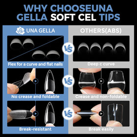UNA GELLA flexible tip bending demonstration returning to shape without creases