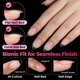 UNA GELLA semi-matte surface texture detail for easy polish adherence