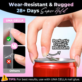 UNA GELLA soft-gel texture detail demonstrating flexibility and comfort