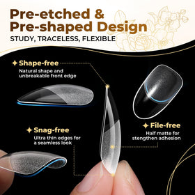UNA GELLA texture close-up of soft gel material showing flexibility benefit: comfortable wear