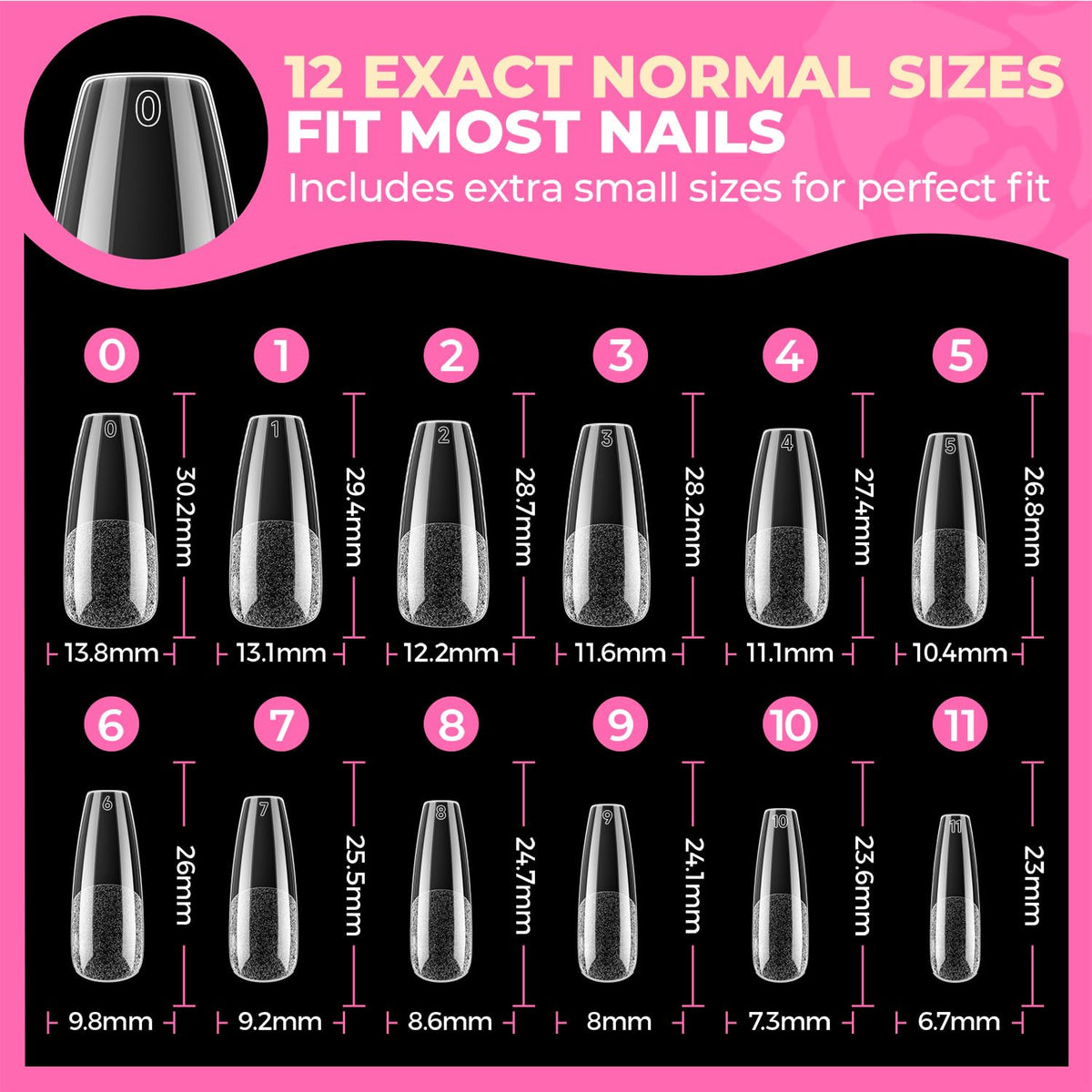 UNA GELLA transparent tip detail displaying texture and color-ready clarity
