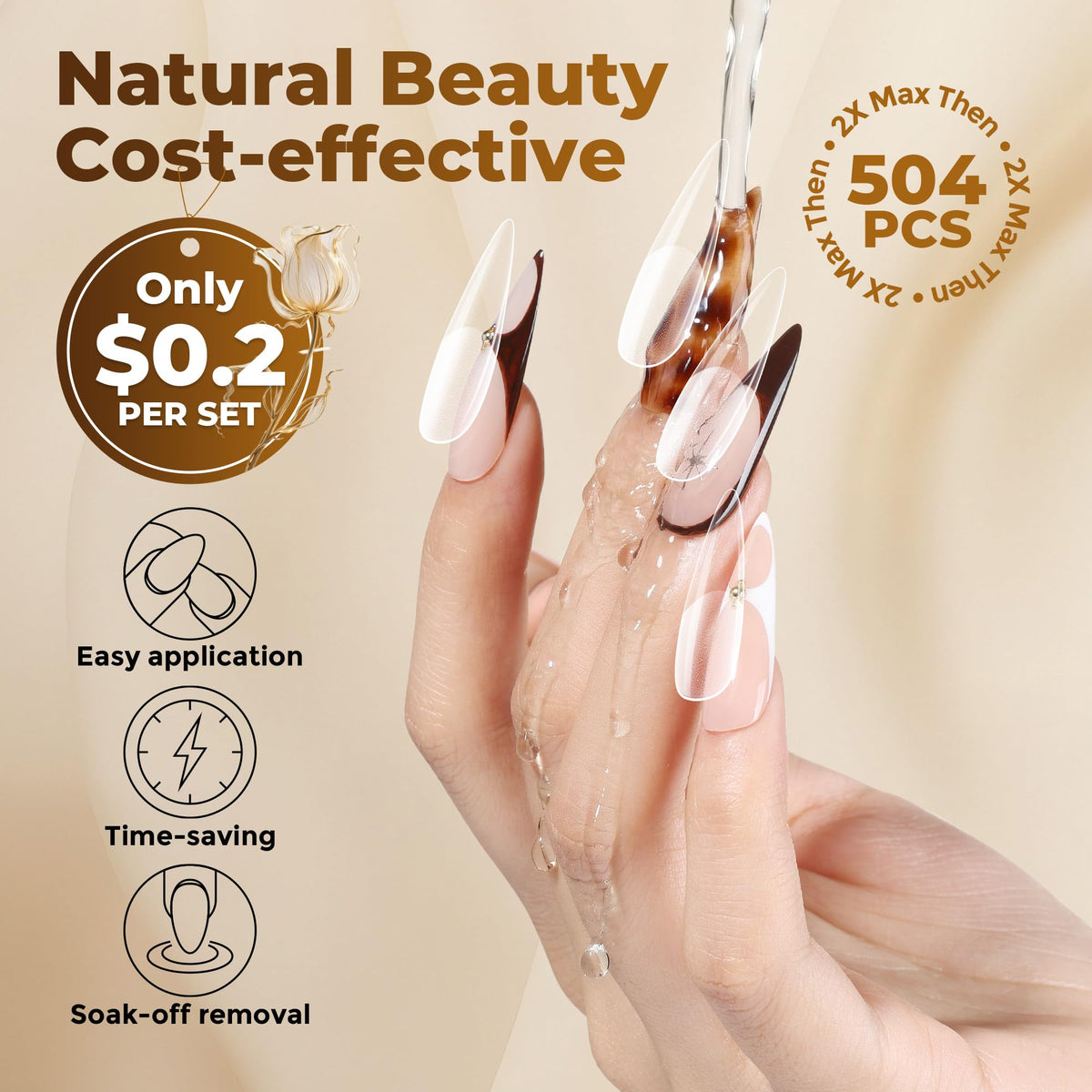 UNA GELLA texture detail of transparent soft gel for crease-free flexibility benefit