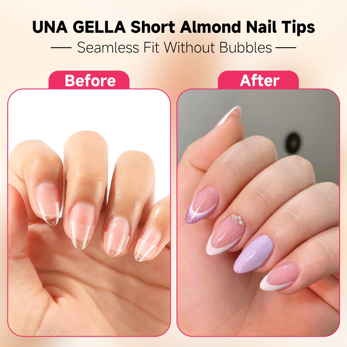 UNA GELLA detail of thick front edge and thin back link for comfort and strength