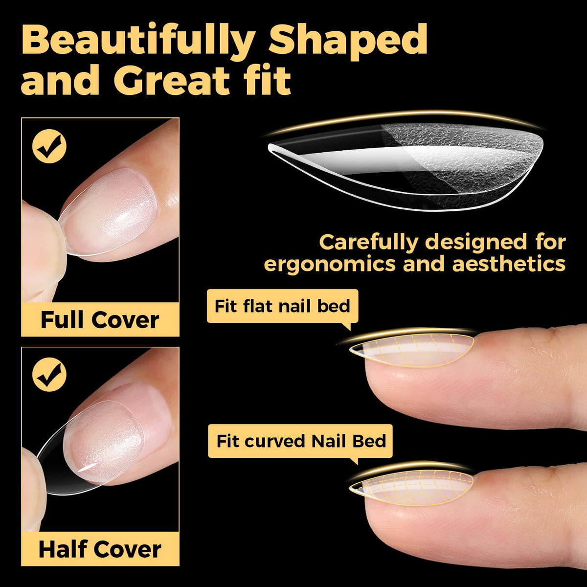 UNA GELLA thin back edge detail demonstrating snug natural fit