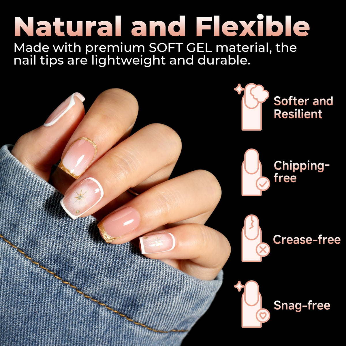 UNA GELLA thin flat back edge close-up reducing bubbles and fit issues