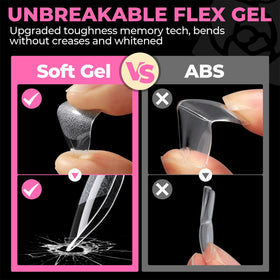 UNA GELLA press-on application demo highlighting easy at-home adhesion