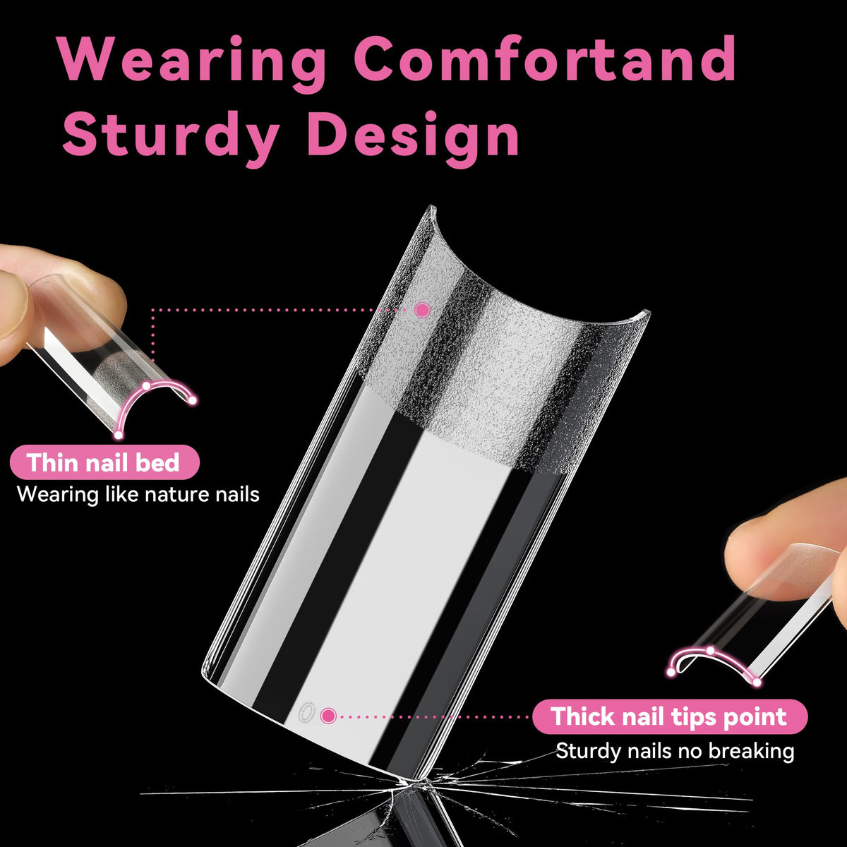 UNA GELLA close view of tip edge profile showing straight square durability