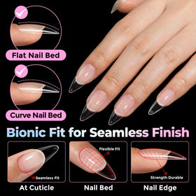 UNA GELLA display of 15 sizes arranged for quick selection and precise fit