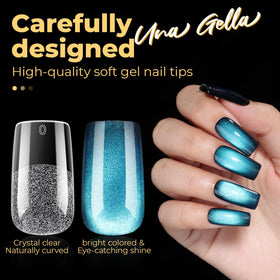 UNA GELLA tip thickness cross-section showing thin base and strong tip durability