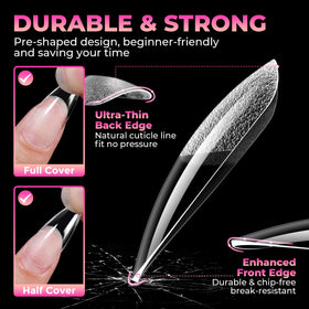 UNA GELLA detailed view of reinforced tip edge showing bend resistance and durability