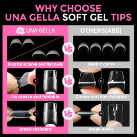 UNA GELLA twelve sizes arrayed to show fit options and organization