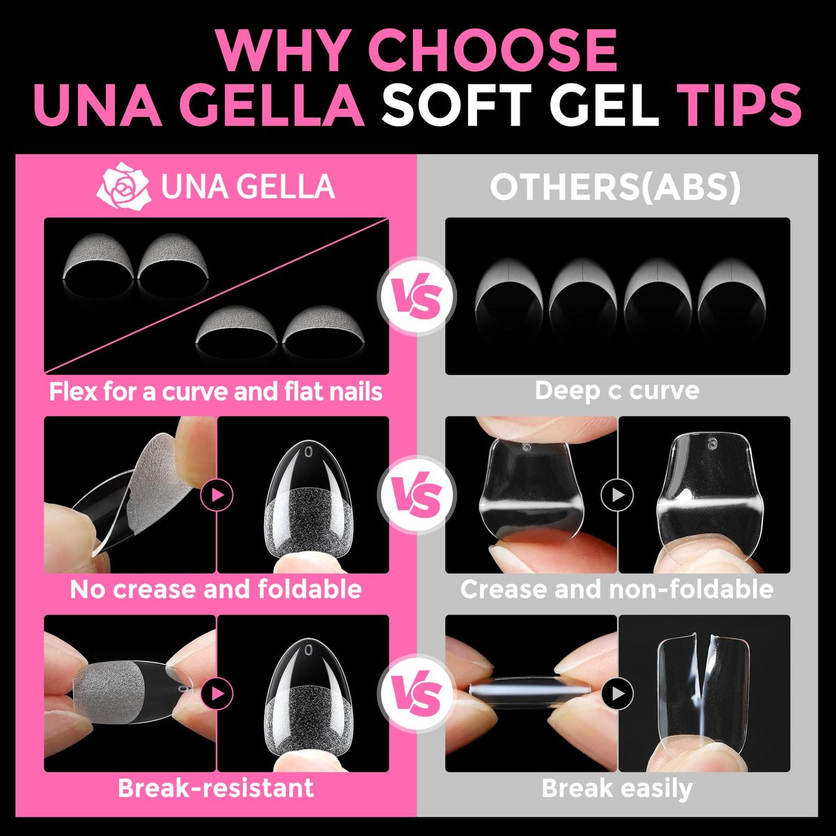 UNA GELLA tips neatly stored in box for convenient storage and reuse benefit