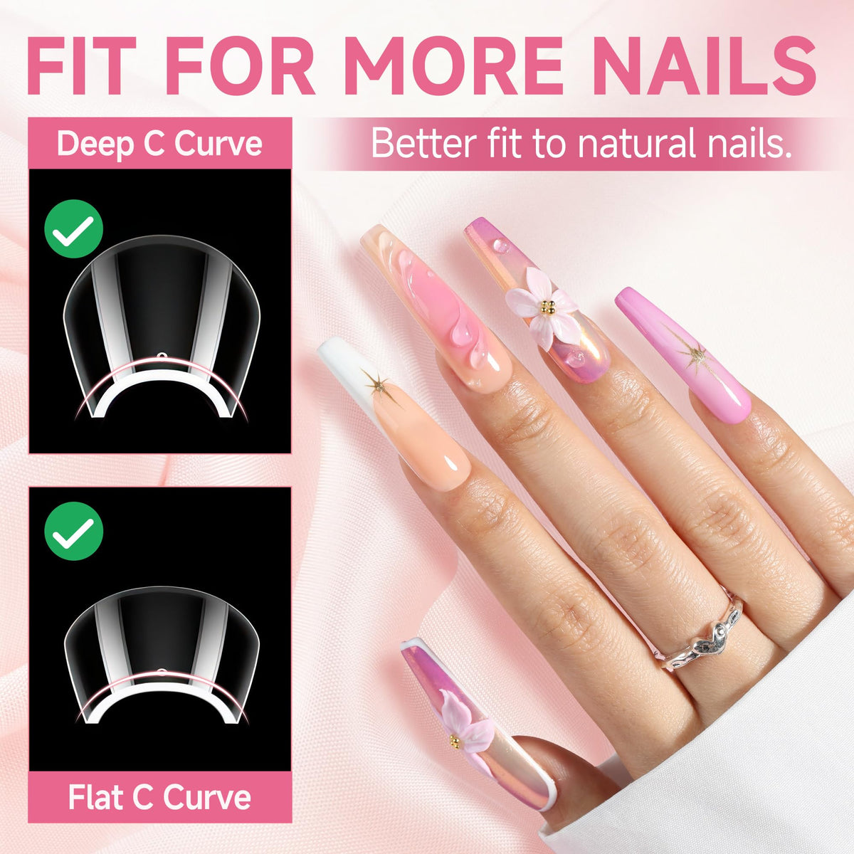 UNA GELLA trimmed tip edge detail showing how easily you can file and customize benefit
