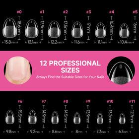 UNA GELLA clear tip with polish overlay illustrating smooth finish