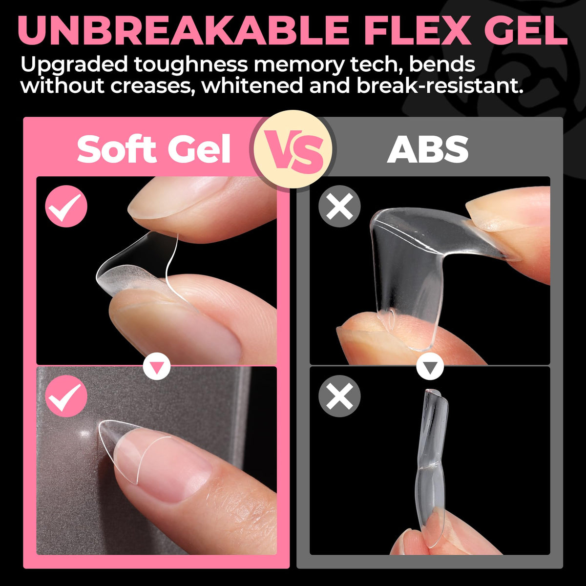 UNA GELLA in-use photo of press-on application for fast at-home manicure