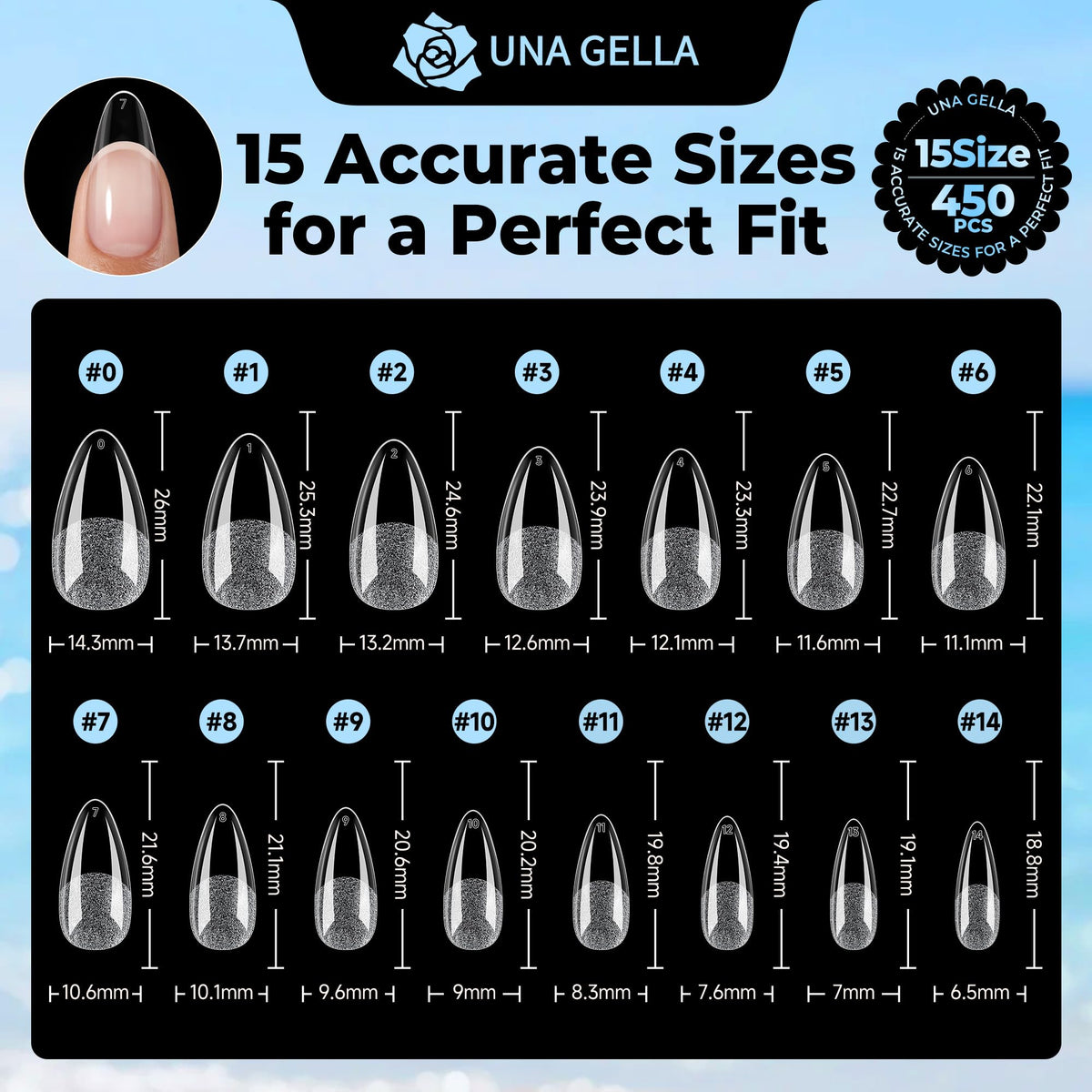 UNA GELLA packaging label and contents showing full kit information