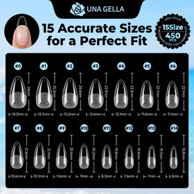 UNA GELLA packaging label and contents showing full kit information