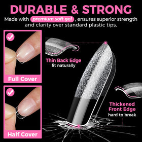UNA GELLA half-matte surface texture that accepts polish and reduces glare