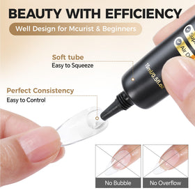 UNA GELLA bonded nail tips before and after for long‑lasting adhesion