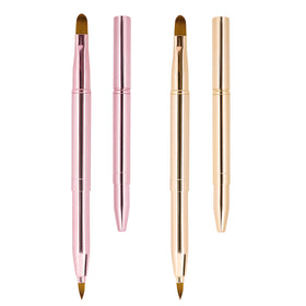 Unaone front view of dual-ended lip brush pack showing compact design and portability