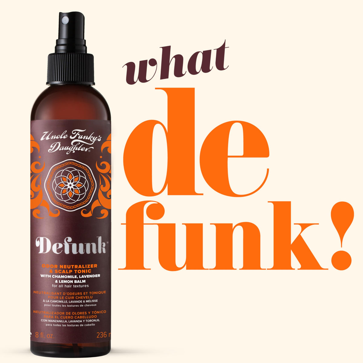 Uncle Funky's Daughter back label with ingredients and usage directions for clarity